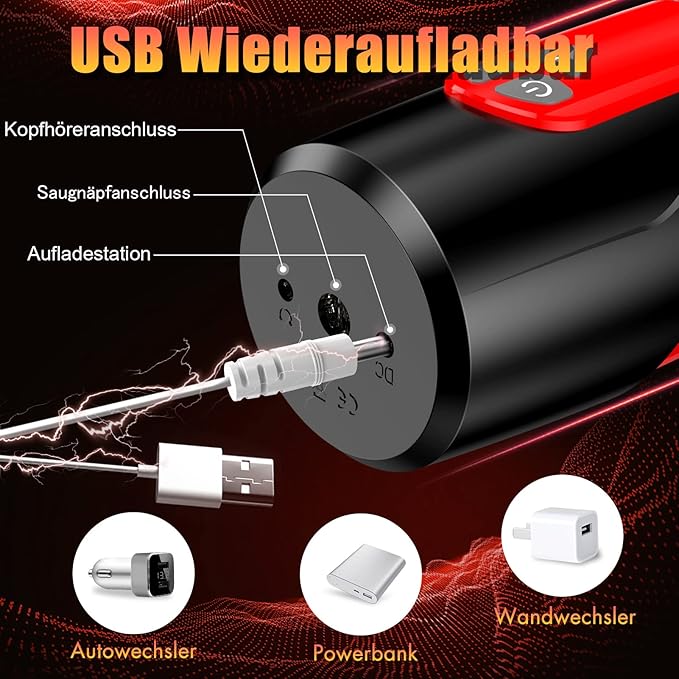 Hands-Free Cup with 7 Modes Telescopic Function and Rotating Massage Function